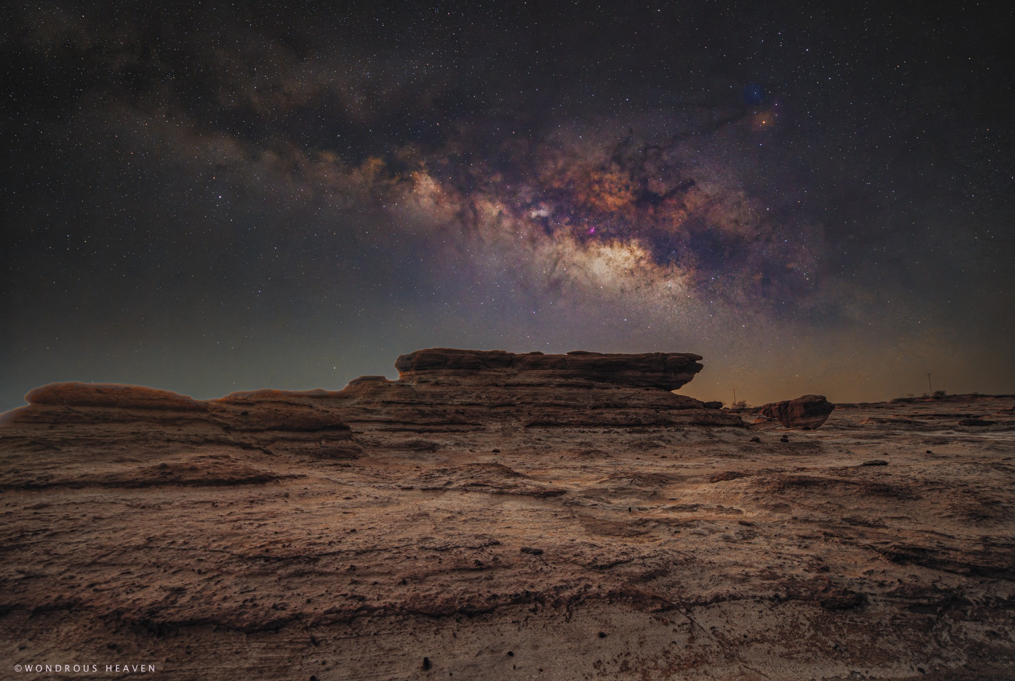 A Flat Rock Bed Meets the Infinite Sky